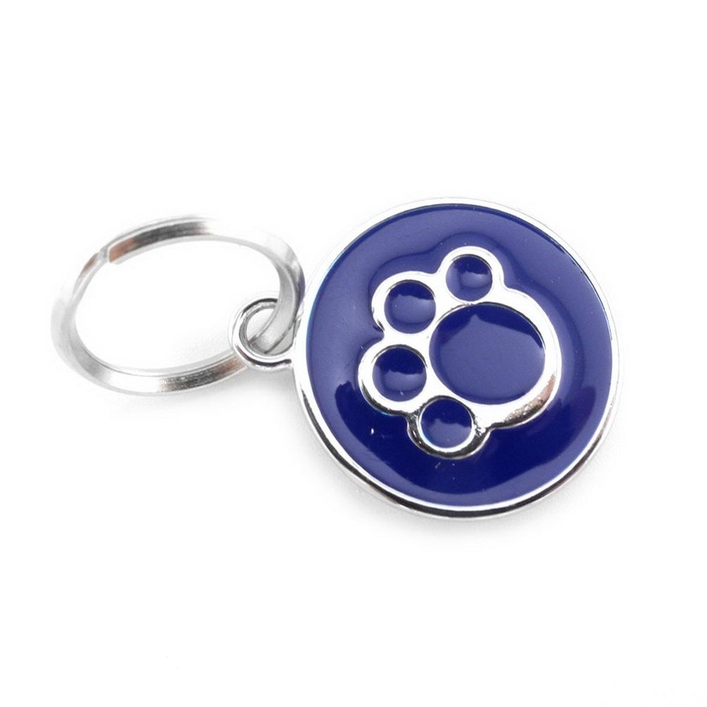 smalllee _ Lucky _ store Pet Cat ID Tag, Dog Name Tag, Bone Paw Pattern Stainless Steel Tag, 13 Options (No Engraving)