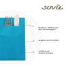 Sovie HORECA Airlaid Cutlery Napkins 40 x 40 cm, Premium Disposable Napkins, 100 Count, Aqua Blue view 3