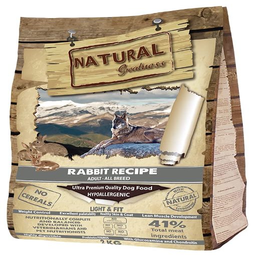 Natural Greatness Rabbit Recipe | Ultra Premium Complete Dog Food, 2 kg