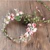 Floral Fall Women's Adjustable Bridal Wreath Crown Hair Headband, Flower Garland Halo F-83, Medium, One view 2