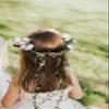Floral Fall Women's Adjustable Bridal Wreath Crown Hair Headband, Flower Garland Halo F-83, Medium, One view 4