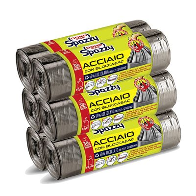 Domopak Spazzy Casalingo 30 L, 6 Packs of 15 Bags