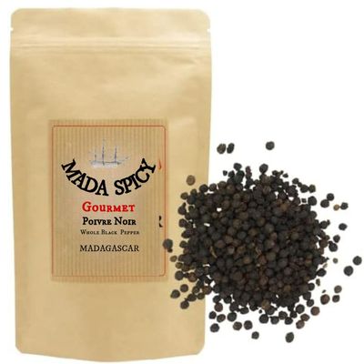 Madagascar Black Pepper Whole Peppercorns, 510 g – Gourmet Quality, Resealable Pouch