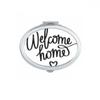 DIYthinker Welcome Home Quote Oval Compact Makeup Pocket Mirror, Portable Cute Small Hand Mirror Gift, Multicolor view 1