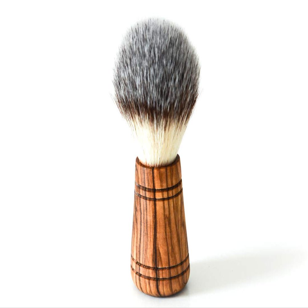 D.O.M. Synthetic-Hair Shaving Brush (Vegan) with Olive Wood Handle, Sir George