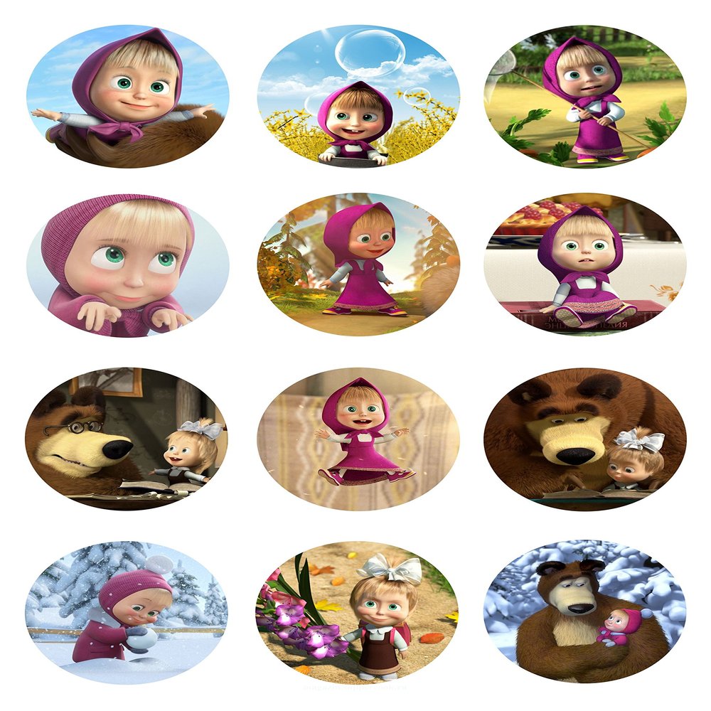 Mascha Muffin Toppers, Cake Topper, Birthday