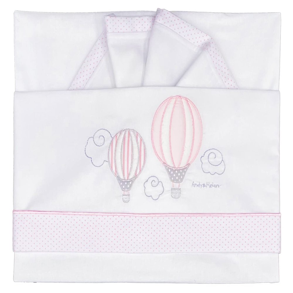Andy & Helen 2/400D01MAXI_R Maxi Next to Me Crib Sheet Set, 3-Piece, Pink