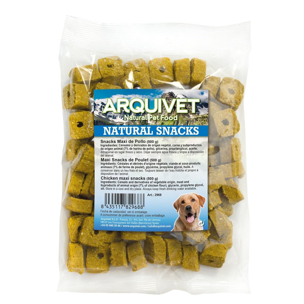 ARQUIVET Maxi Dog Treats, Chicken, 500 g