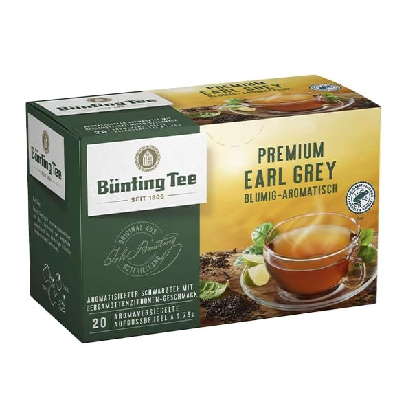 Bnting Premium Earl Grey Tea - 20 Tea Bags (Floral - Aromatic)
