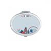 DIYthinker Britain UK London Eye Bridge Tower Blue Oval Compact Makeup Pocket Mirror, Portable Small Hand Mirror Gift, Multicolor view 1