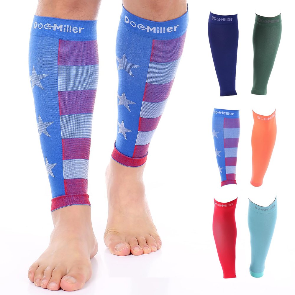 Doc Miller Compression Calf Sleeves for Women and Men, 20–30 mmHg