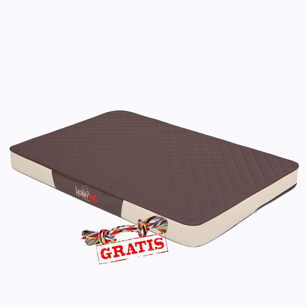 Hobbydog Premium MPRBKB5 Dog Bed with Free Tug Toy, Codura and Eco-Leather, XL (120 x 80 cm)