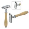 Cream Wooden-Handle Double-Edge Safety Razor view 1
