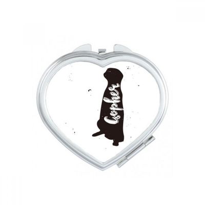 DIYthinker Giraffe Black and White Animal Heart Compact Makeup Pocket Mirror, Portable Cute Small Hand Mirror Gift, Multicolor