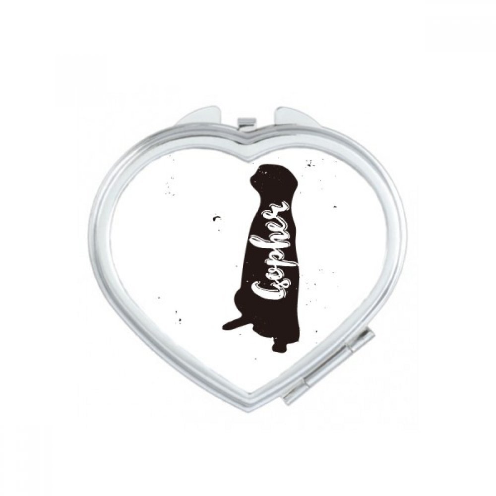 DIYthinker Giraffe Black and White Animal Heart Compact Makeup Pocket Mirror, Portable Cute Small Hand Mirror Gift, Multicolor