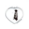 DIYthinker Giraffe Black and White Animal Heart Compact Makeup Pocket Mirror, Portable Cute Small Hand Mirror Gift, Multicolor view 1