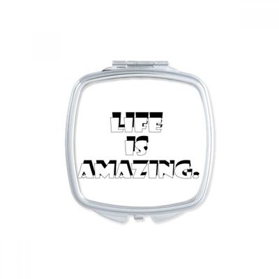 DIYthinker “Life Begins at the End of the Comfort Zone” Compact Makeup Pocket Mirror, Multicolor