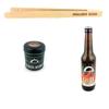 3-Piece Gift Set for Real Men: Beer, BBQ Spice and Engraved Grill Tongs "Grillchef + Peter" view 1