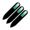 Mont Bleu Colored Glass Nail File with Black Pouch – Small, Genuine Tempered Glass, Handmade in the Czech Republic view 4