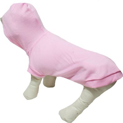 petitebelle Puppy Dog Dress, Light Pink Cotton Hooded Short-Sleeve Shirt