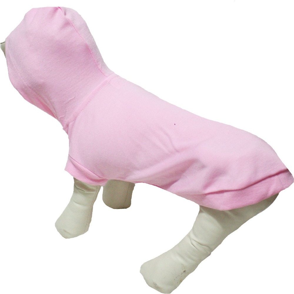 petitebelle Puppy Dog Dress, Light Pink Cotton Hooded Short-Sleeve Shirt