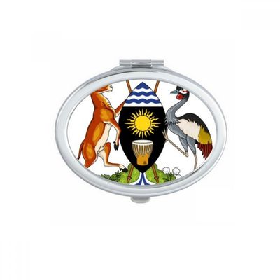 DIYthinker Turks and Caicos Islands National Emblem Oval Compact Makeup Pocket Mirror, Multicolor