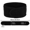 Whaline 4-Pack Black Terry Cloth Spa Headbands with Adjustable Hook-and-Loop Closure view 2