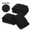 Whaline 4-Pack Black Terry Cloth Spa Headbands with Adjustable Hook-and-Loop Closure view 3