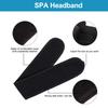 Whaline 4-Pack Black Terry Cloth Spa Headbands with Adjustable Hook-and-Loop Closure view 4