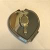 Giftsforall TG99 Heart-Shaped Hand Mirror with English Pewter view 1