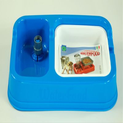 GEORPLAST Pet Bowl for Dogs and Cats (Blue)
