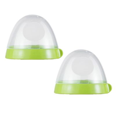 ROMIRUS Baby Bottle Caps and Screw Rings for Comotomo Bottles, Green, 2-Pack