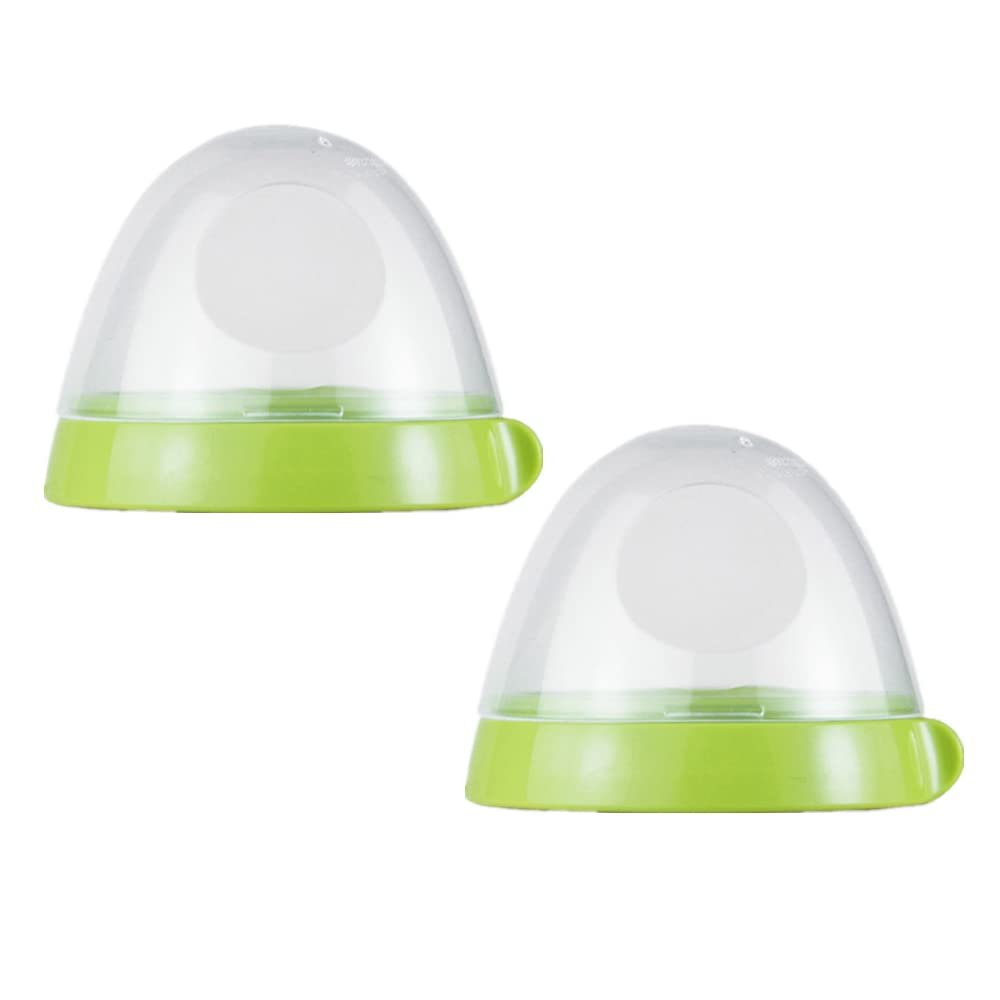 ROMIRUS Baby Bottle Caps and Screw Rings for Comotomo Bottles, Green, 2-Pack