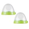 ROMIRUS Baby Bottle Caps and Screw Rings for Comotomo Bottles, Green, 2-Pack view 1