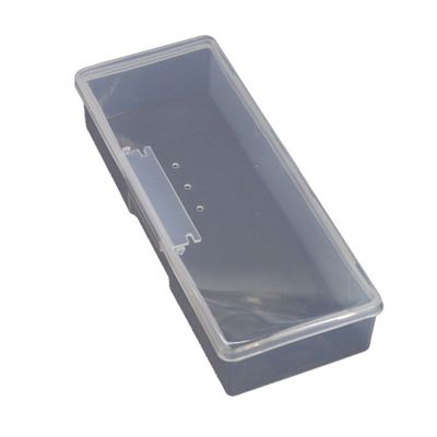 Transparent Plastic Storage Box for Nail Accessories, White, One Size