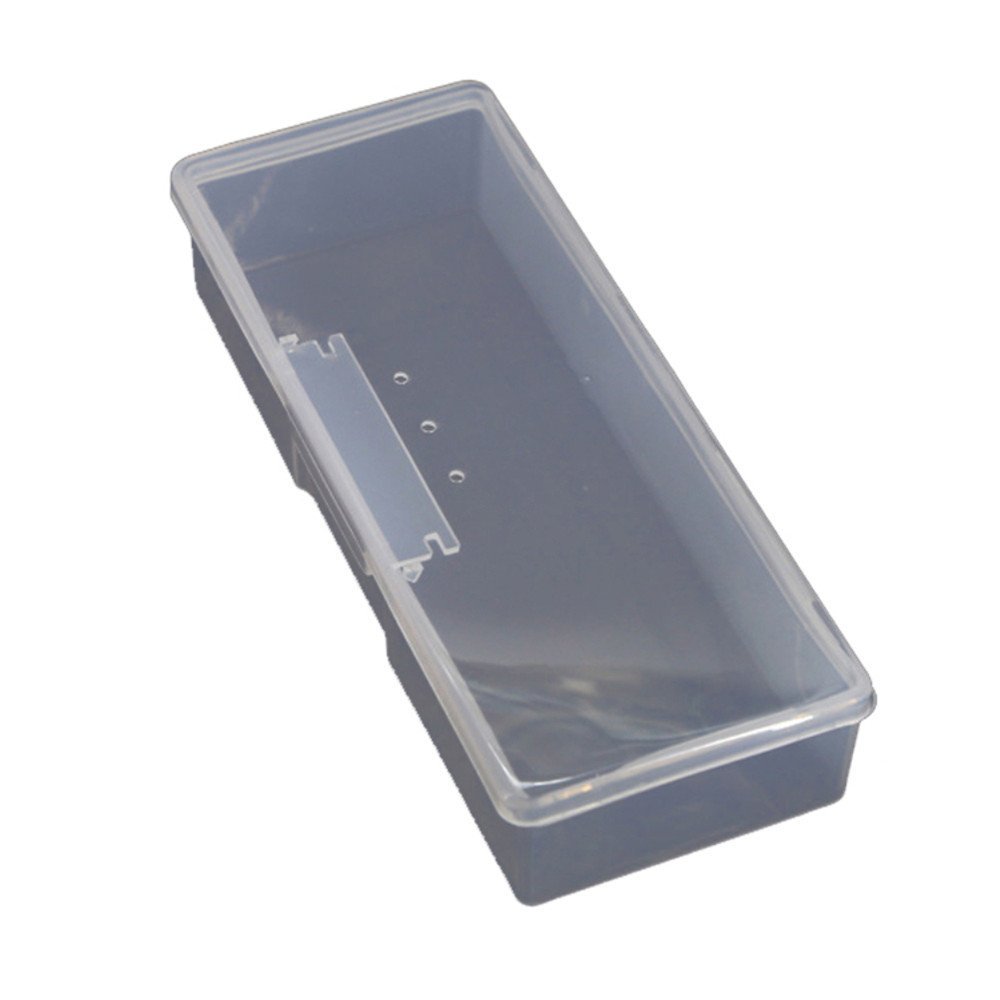 Transparent Plastic Storage Box for Nail Accessories, White, One Size