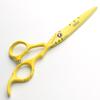 6.0-Inch Japanese Professional Hairdressing Scissors Set, Haircutting & Thinning Scissors, Yellow Cutting Scissors view 2