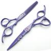 5-Color 6.0" Japan Professional Hair Cutting and Thinning Shears Set, Salon (Purple) view 3