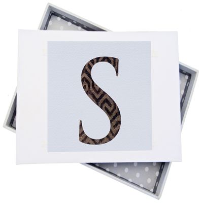 WHITE COTTON CARDS Alphabetics Initial S Mini Photo Album, Multicolor