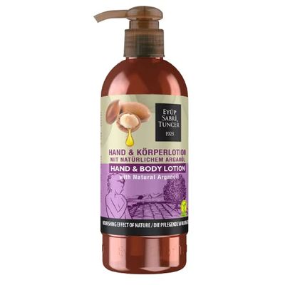 Natural Argan Oil Vegan Hand and Body Lotion, 250 ml PET Bottle