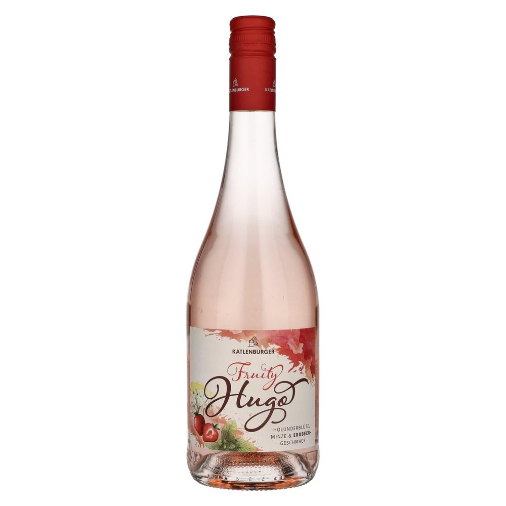 KATLENBURGER Fruity Hugo Strawberry | Ready-to-Drink Fruit Wine Cocktail, 6 x 0.75 L, 7% ABV