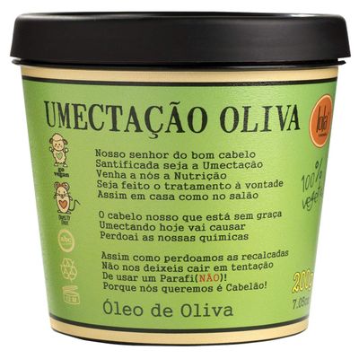 Lola Cosmetics Olive Net Mask for Intensive Moisture, Organic Olive Oil, Very Damaged & Dry Hair, 200 g