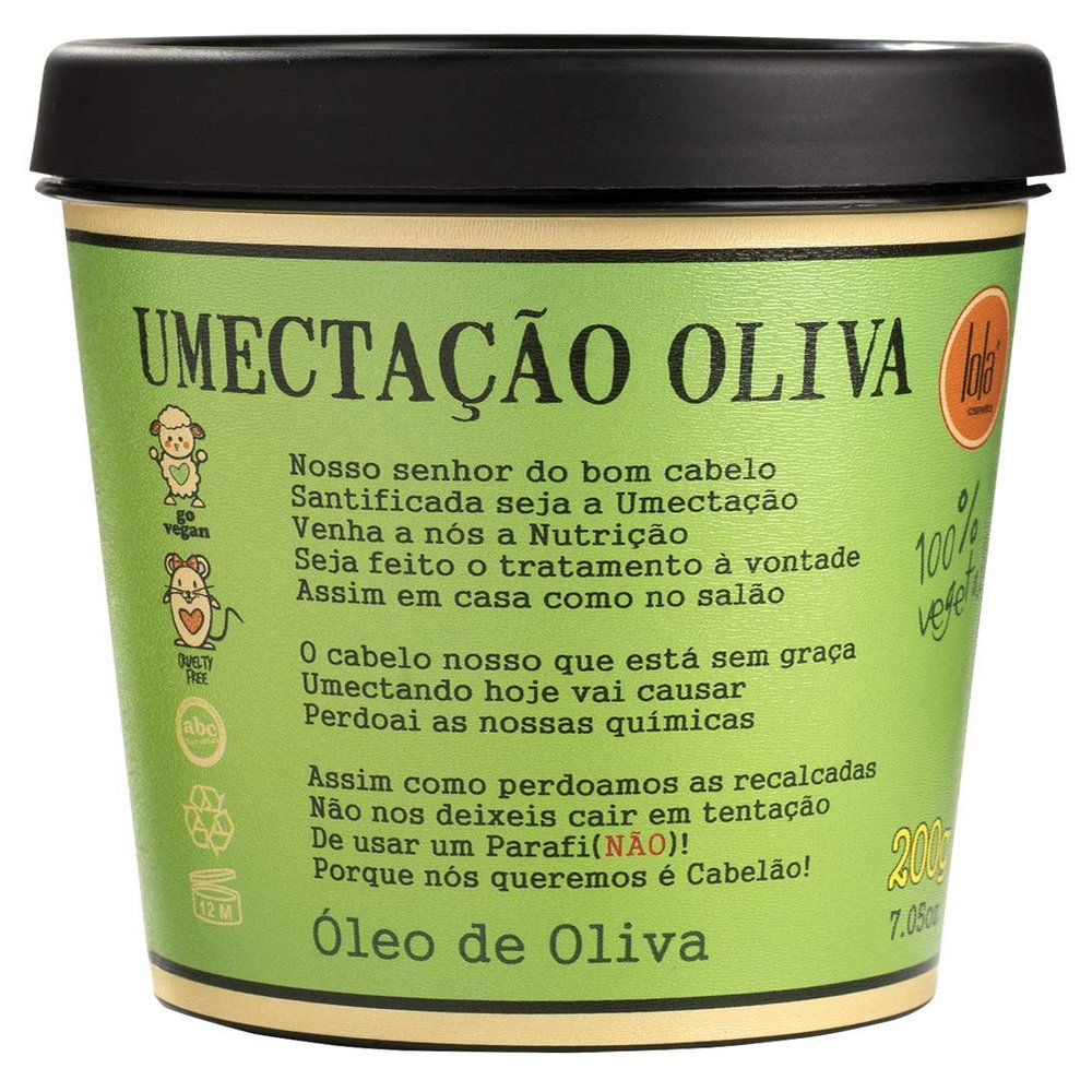 Lola Cosmetics Olive Net Mask for Intensive Moisture, Organic Olive Oil, Very Damaged & Dry Hair, 200 g