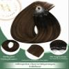 Ugeat Micro Ring Human Hair Extensions Medium Brown Ombre 35 cm 50 g 50 Strands #2/6/2 view 2