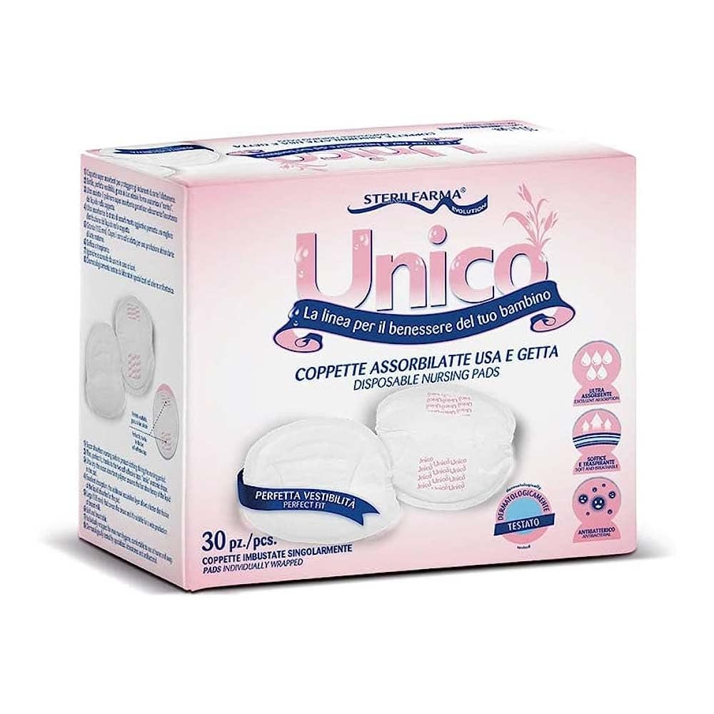 Sterilfarma Unico Disposable Nursing Pads, 30 Count