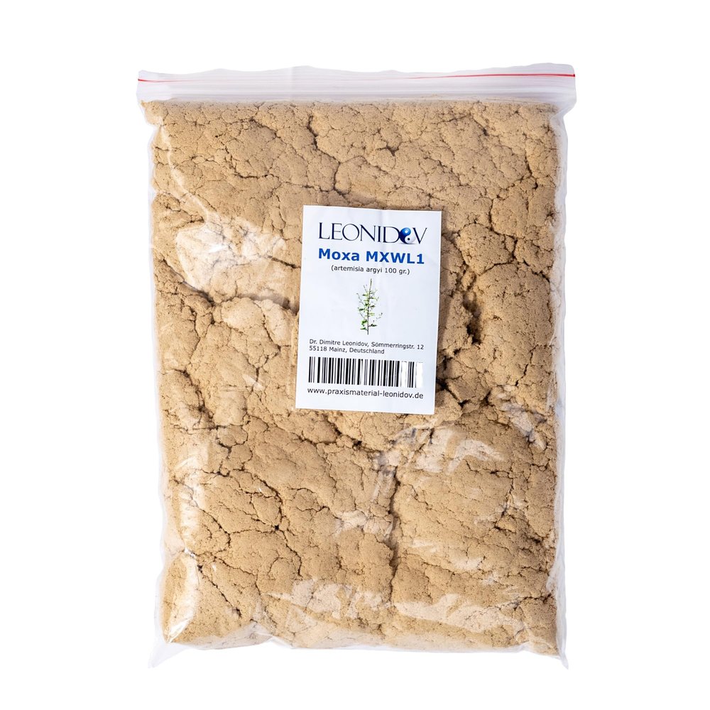 Leonidov High-Purity Mugwort Moxa Wool for Moxibustion, 100 g