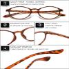 VEVESMUNDO Anti-Blue-Light Round Reading Glasses, Matte Brown, +1.5 view 4
