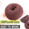CareforYou 3-Piece Hair Donut Set, Bun Rings for Kids and Women, Brown view 3