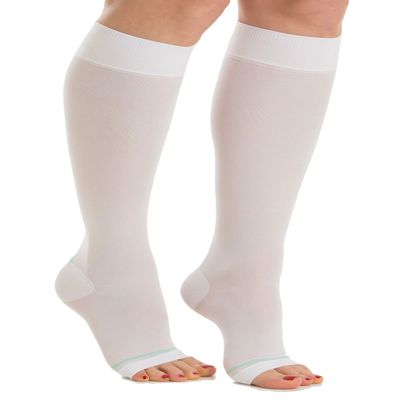 Relaxsan Anti-Embolism M0350A (1 Pair, White, XL) Class 1 Knee-High Compression Stockings, 18–23 mmHg