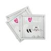 Sovie HOME MORITZ Pink Napkins, Linclass Airlaid, 40 x 40 cm, 1/4 Fold, 12 Count, White Cat Design with Black Stripes and Pink Heart view 2